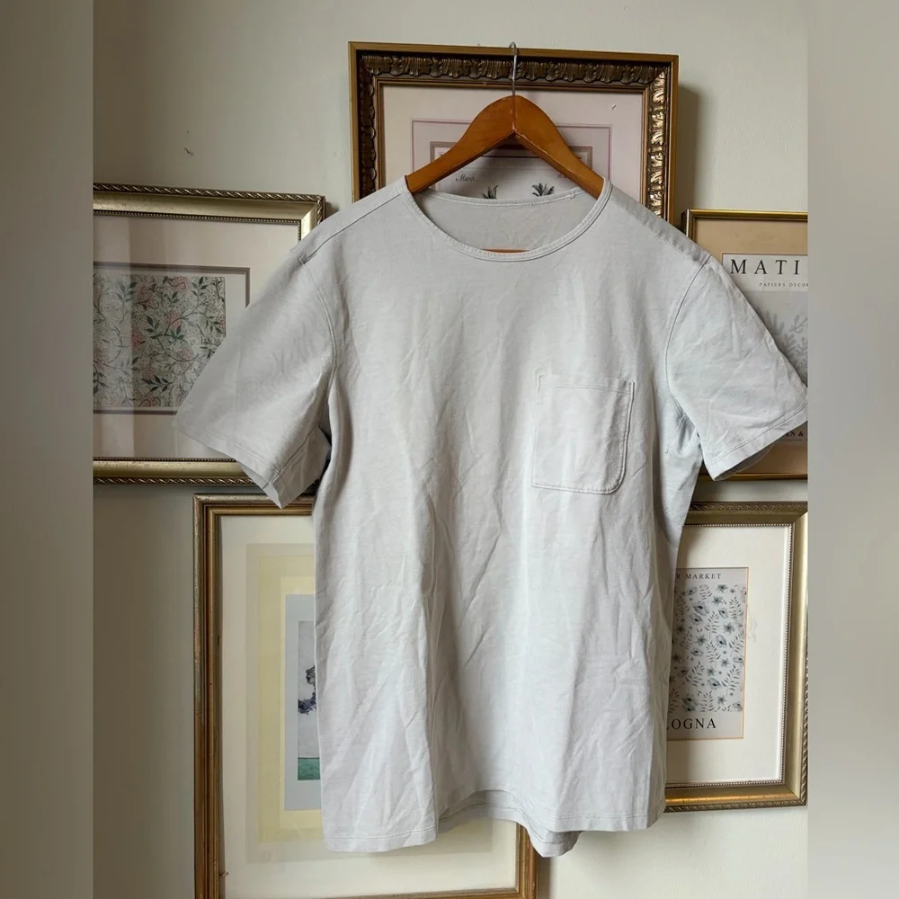 Lululemon Chest Pocket Relaxed Fit Tee Oxford Grey Large